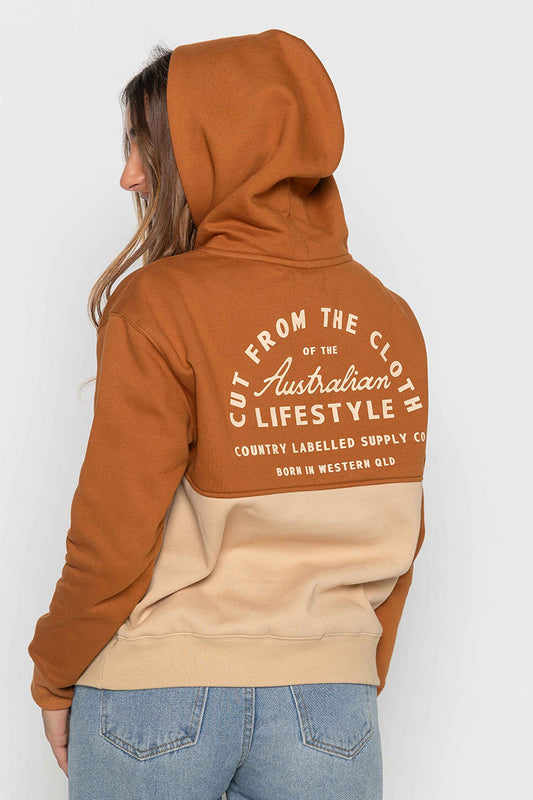 Womens - Heritage Two-Tone - Hoodie - Camel & Tan