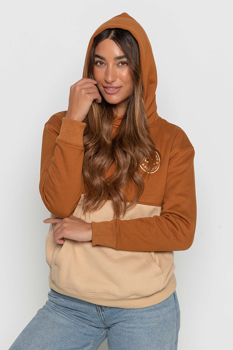 Womens - Heritage Two-Tone - Hoodie - Camel & Tan