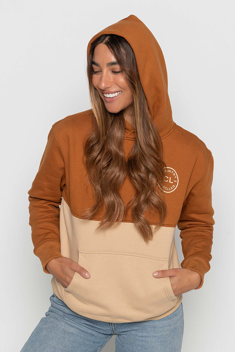 Womens - Heritage Two-Tone - Hoodie - Camel & Tan