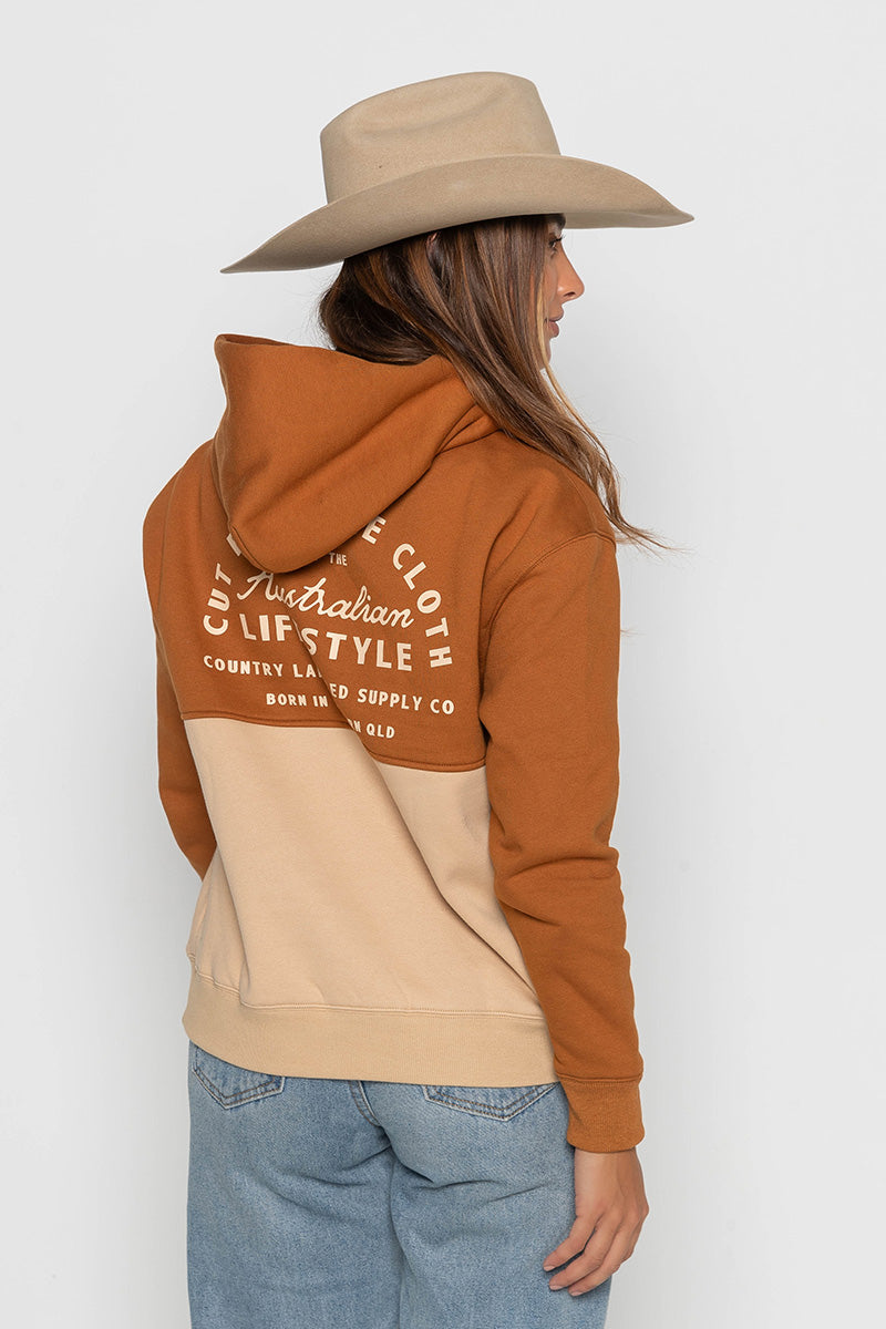 Womens - Heritage Two-Tone - Hoodie - Camel & Tan