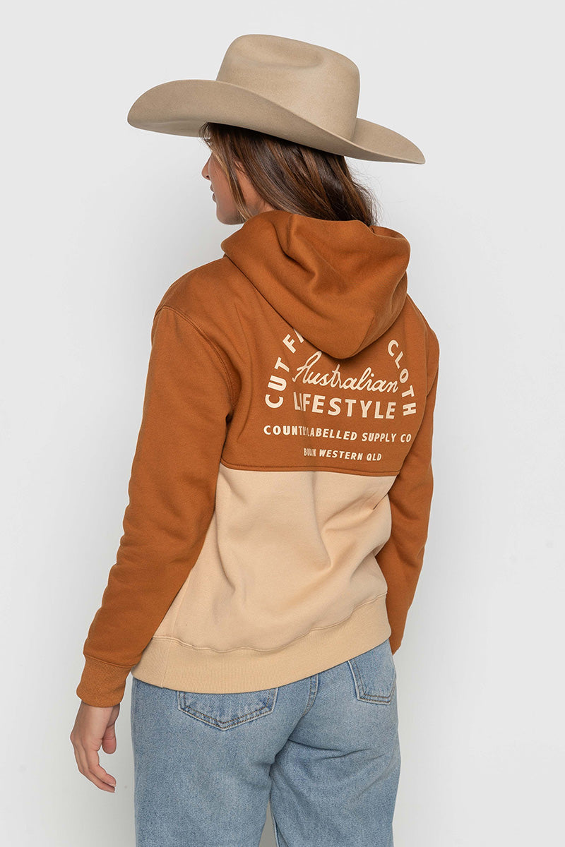 Womens - Heritage Two-Tone - Hoodie - Camel & Tan