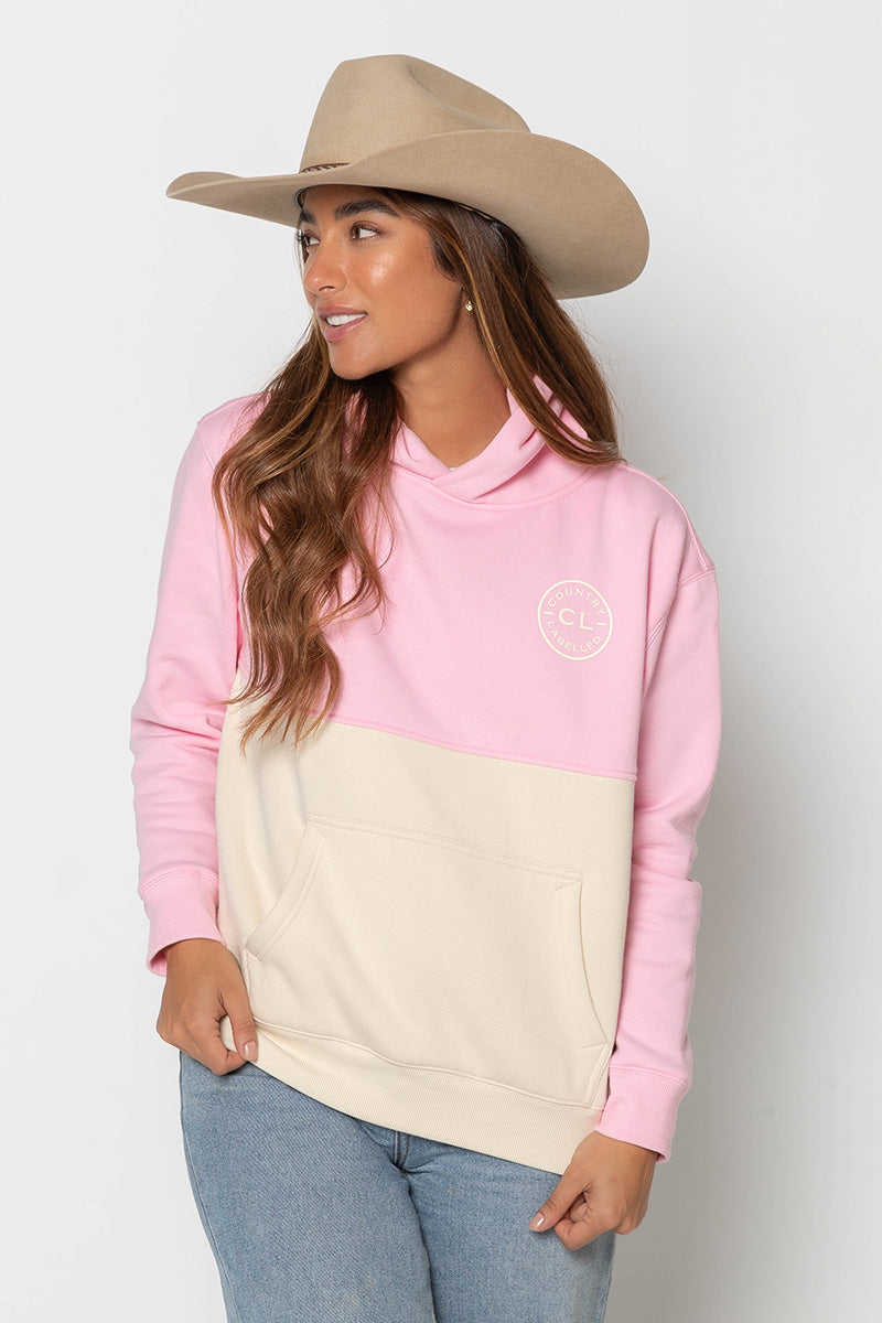 Womens - Heritage Two-Tone - Hoodie - Pink & White