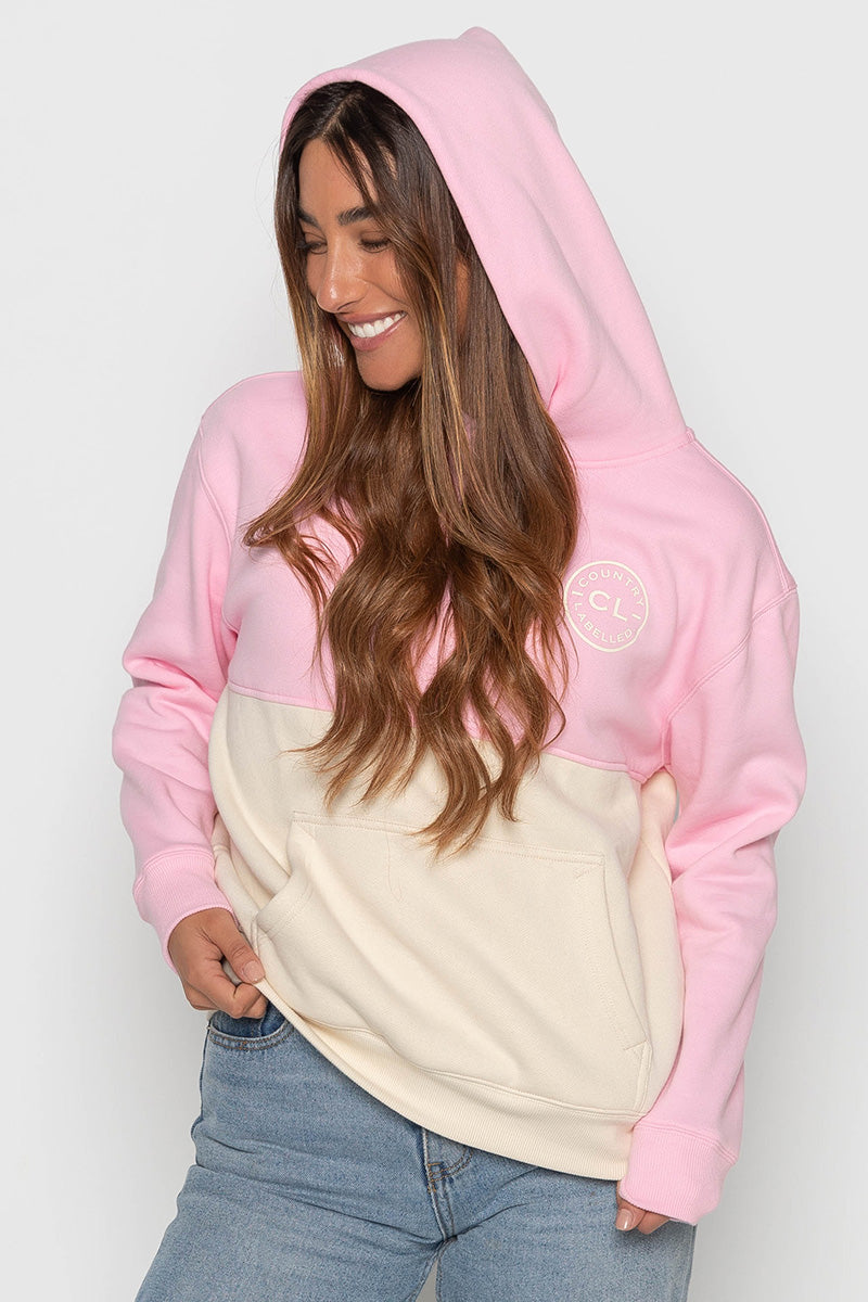 Womens - Heritage Two-Tone - Hoodie - Pink & White