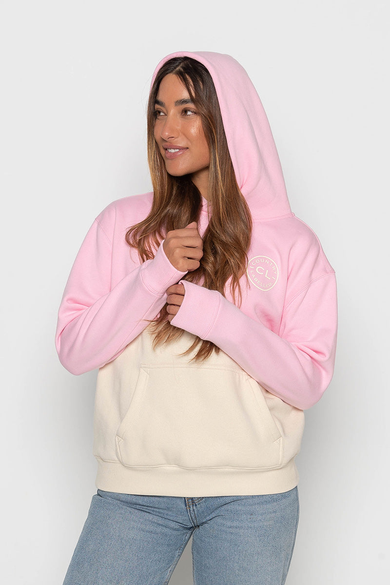 Womens - Heritage Two-Tone - Hoodie - Pink & White