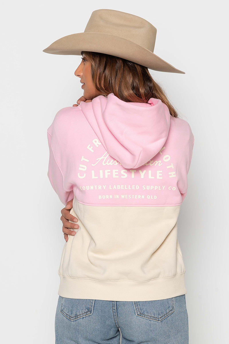 Womens - Heritage Two-Tone - Hoodie - Pink & White