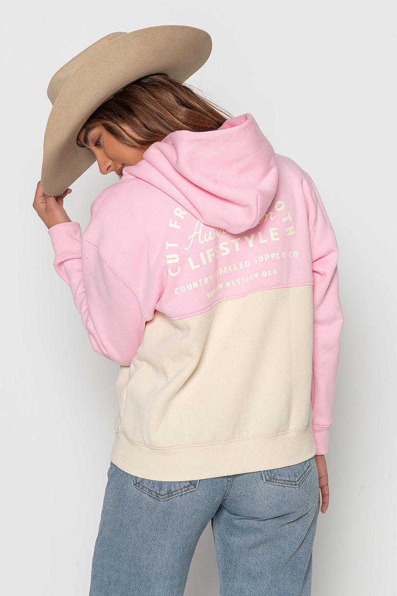 Womens - Heritage Two-Tone - Hoodie - Pink & White