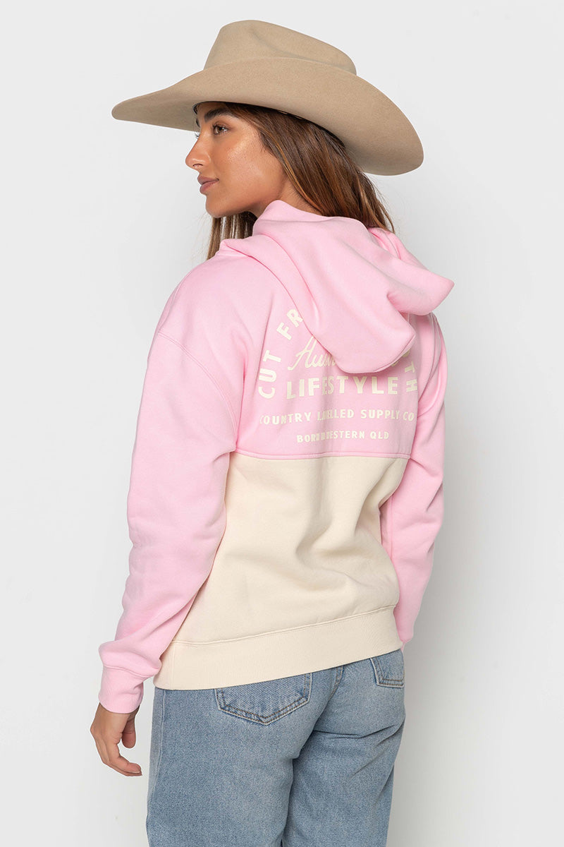 Womens - Heritage Two-Tone - Hoodie - Pink & White