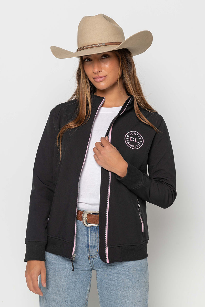 Womens - Rustler - Soft Shell Jacket - Black & Pink