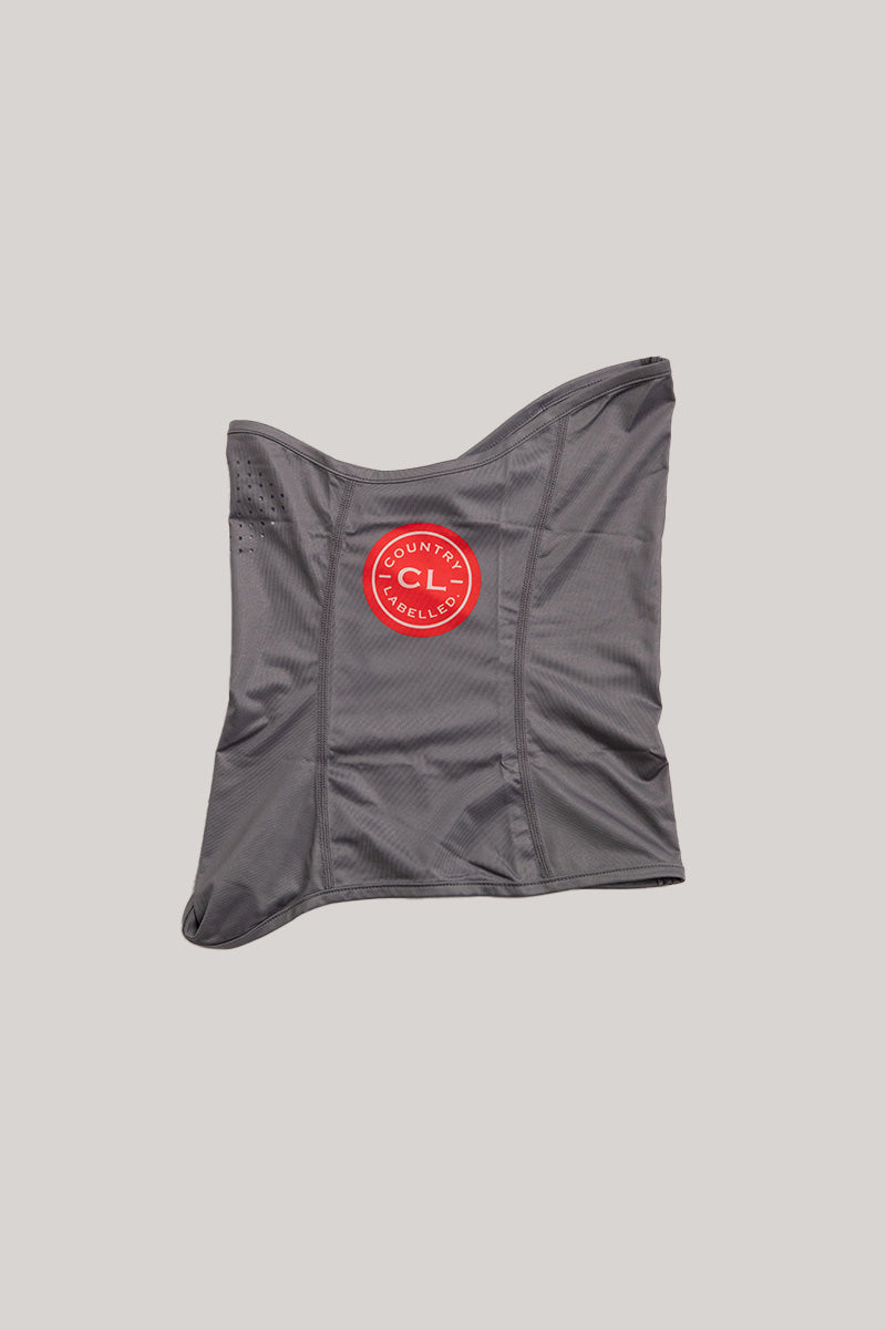 Fishing Mask - Storm Grey - Red Logo