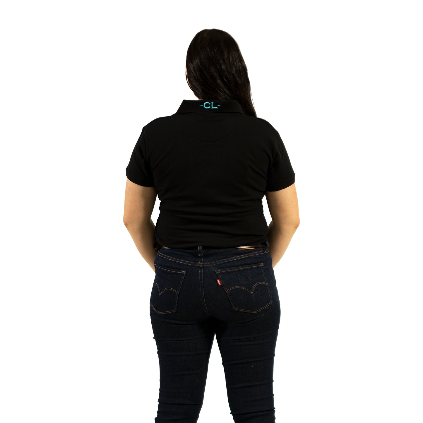 Women's Original Polo shirts - Black - Teal Logo