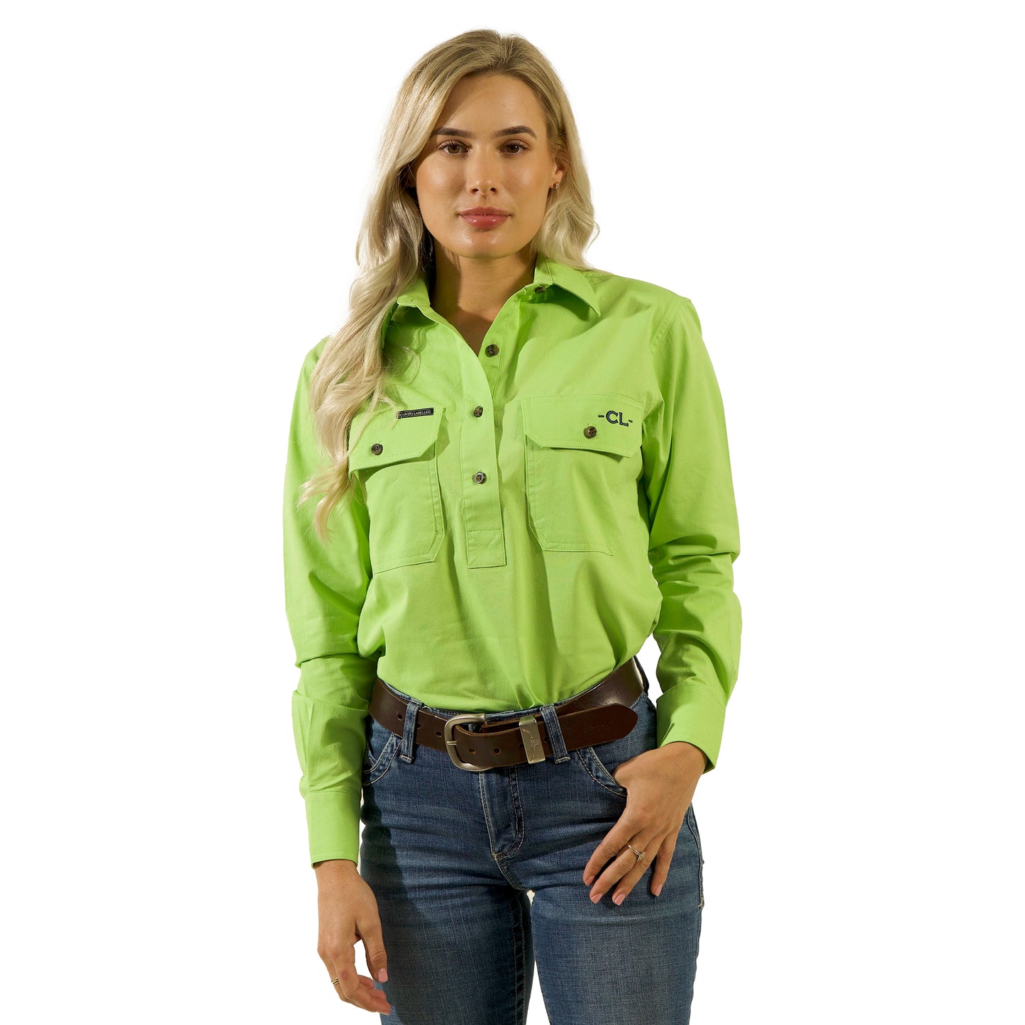 The Matilda Work Shirt - Apple Green