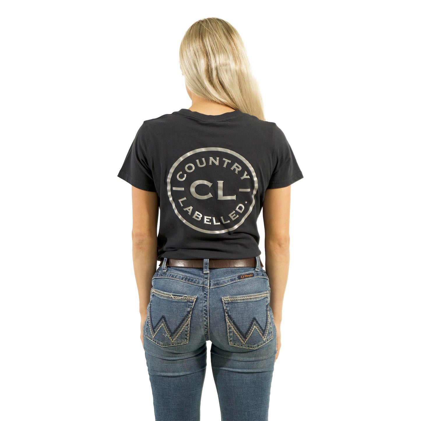 Women's Classic Signature CL T Shirt - Navy - Silver Logo