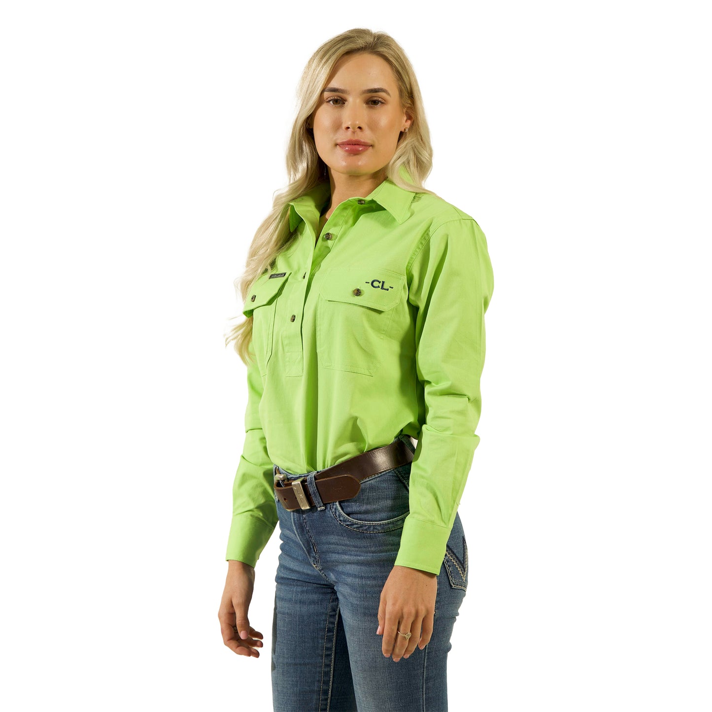 The Matilda Work Shirt - Apple Green