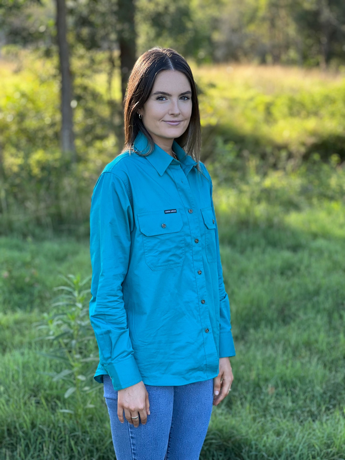 The Arena Full Button Work Shirt - Teal