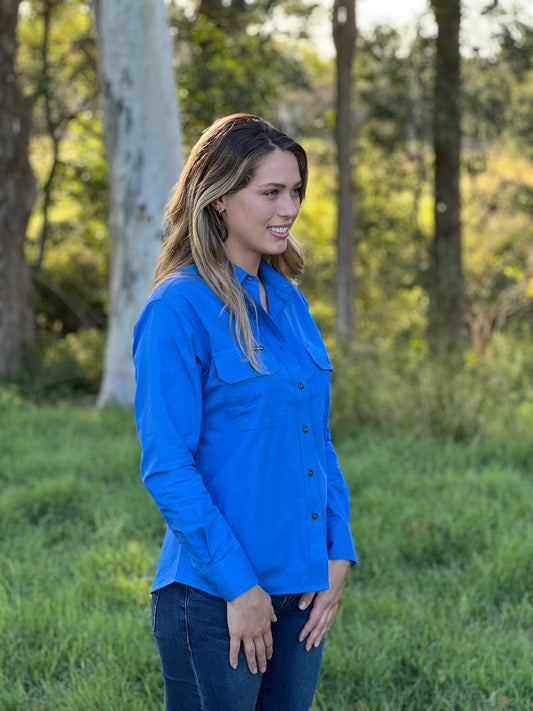 The Arena Full Button Work Shirt - Royal Blue