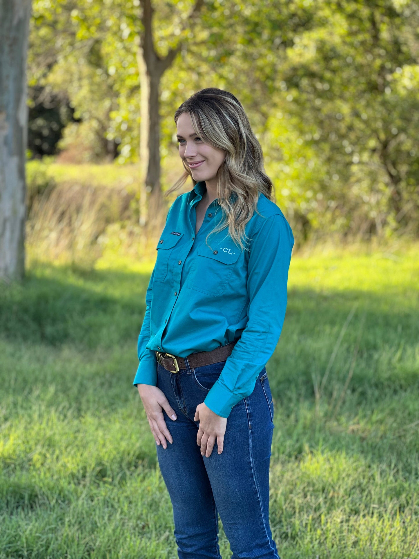 The Arena Full Button Work Shirt - Teal