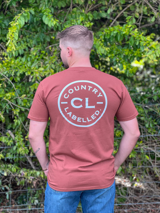 Mens Classic Signature CL T Shirt - Copper - White Logo