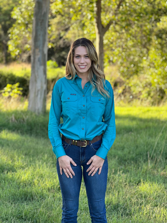 The Arena Full Button Work Shirt - Teal