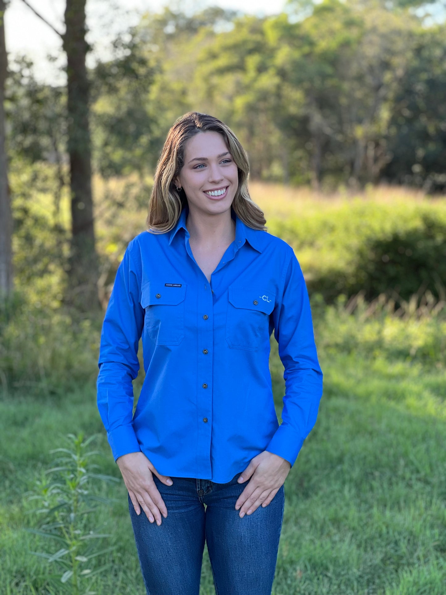 The Arena Full Button Work Shirt - Royal Blue