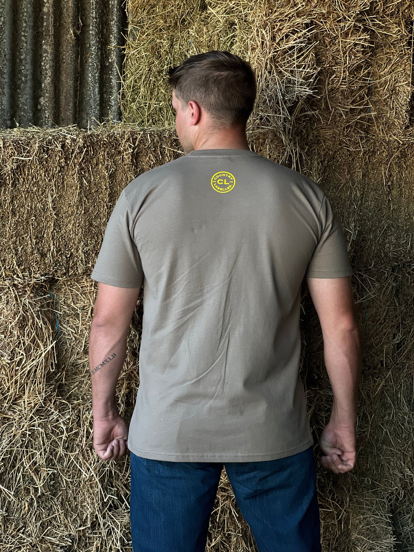 CL T Shirt - Coffee - Bucking Horse Logo