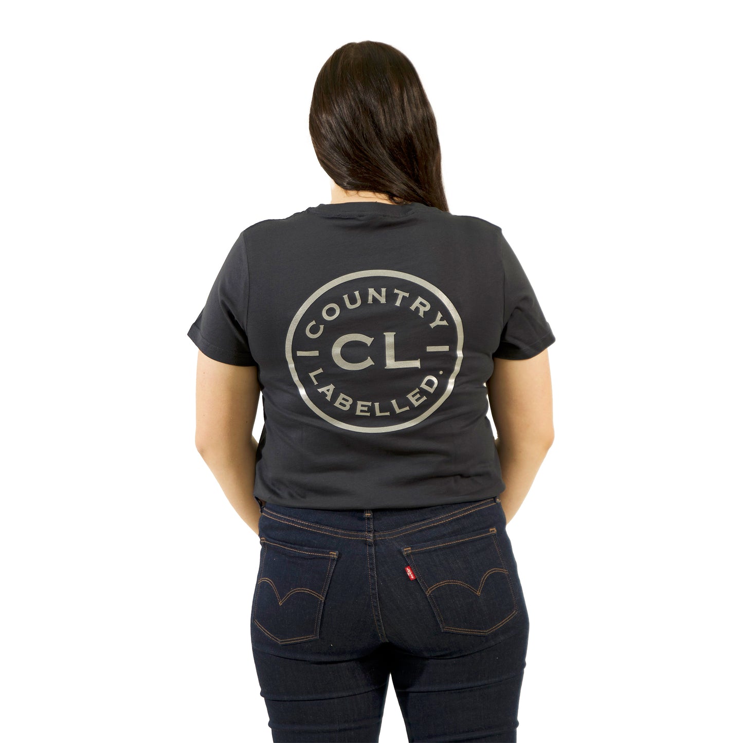 Women's Classic Signature CL T Shirt - Navy - Silver Logo