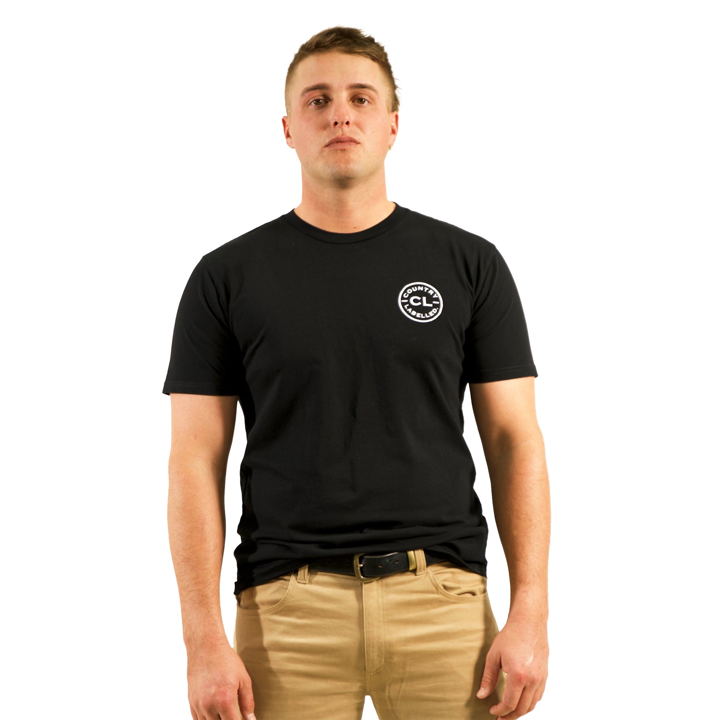 Mens Classic Signature CL T Shirt  - Black - White Logo