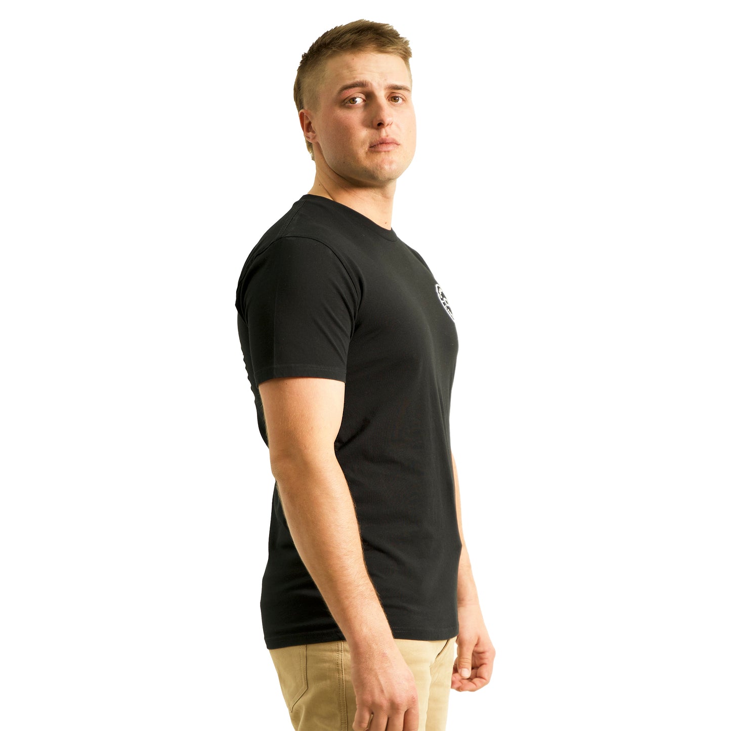 Mens Classic Signature CL T Shirt  - Black - White Logo