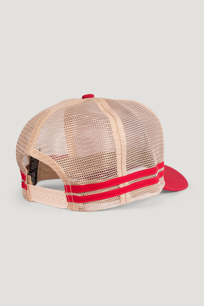 Country Labelled Cap - CL Patch - Cream & Red