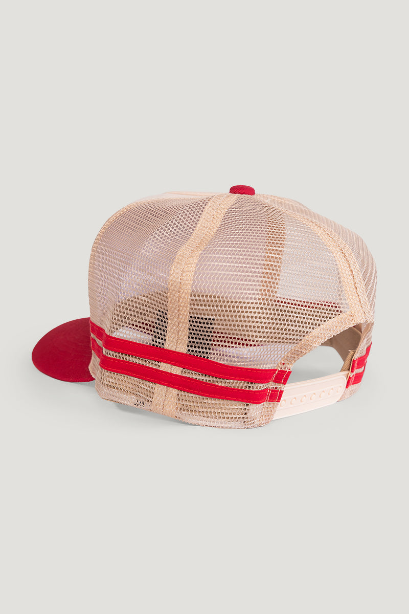 Country Labelled Cap - CL Patch - Cream & Red