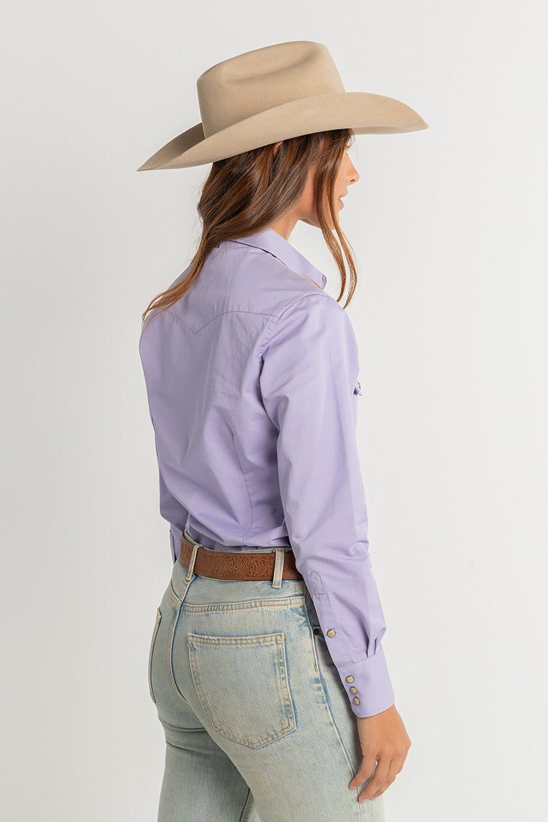 CL Cowgirl Pearl Snap Button Up - Lilac