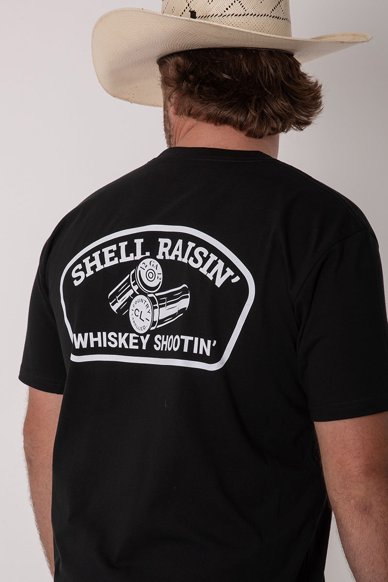 CL T Shirt  - Black - Shell Raisin' Whiskey Shootin'