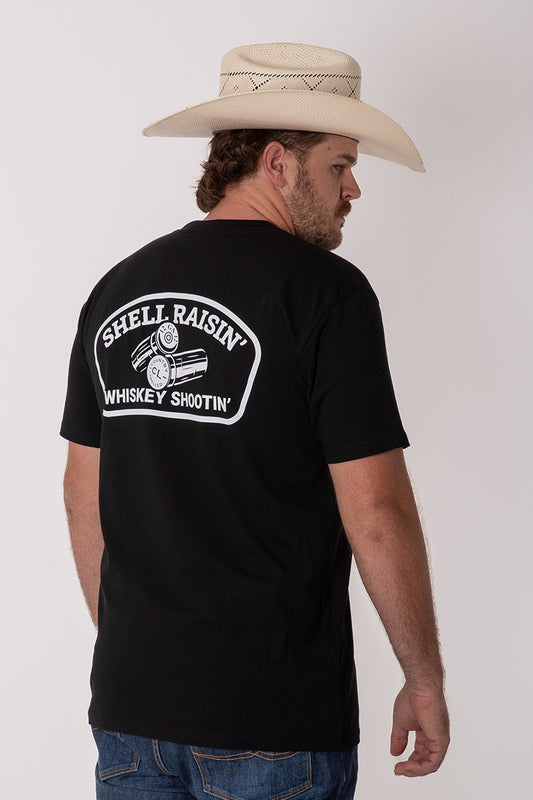 CL T Shirt  - Black - Shell Raisin' Whiskey Shootin'