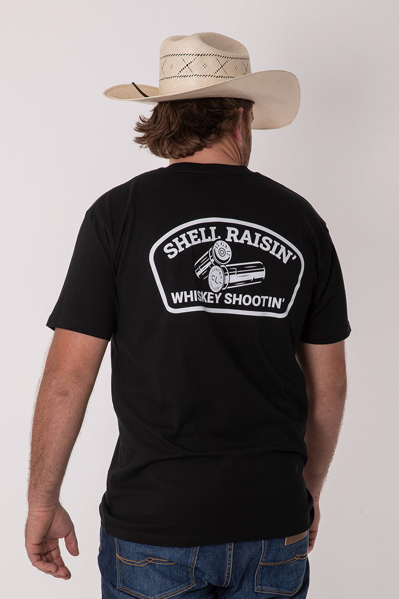 CL T Shirt  - Black - Shell Raisin' Whiskey Shootin'