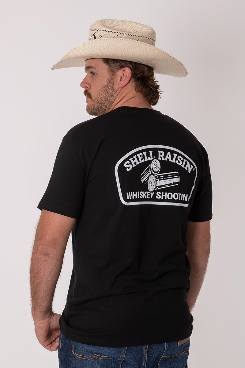 CL T Shirt  - Black - Shell Raisin' Whiskey Shootin'