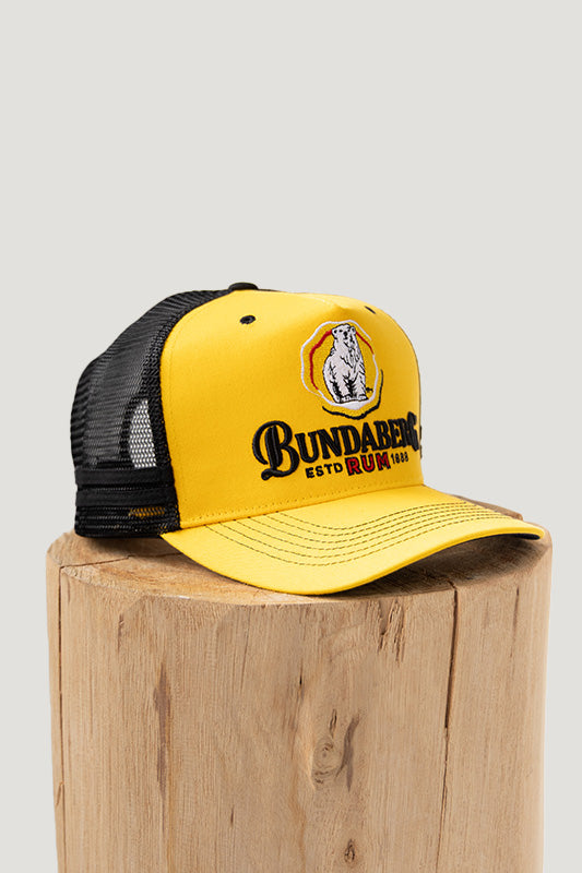 Country Labelled Cap - Bundy Rum Heritage Logo - Yellow
