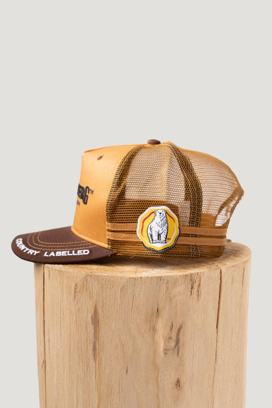 Country Labelled Cap - Bundy Rum Heritage Logo - Tan & Brown