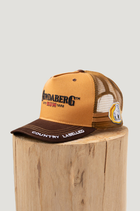 Country Labelled Cap - Bundy Rum Heritage Logo - Tan & Brown