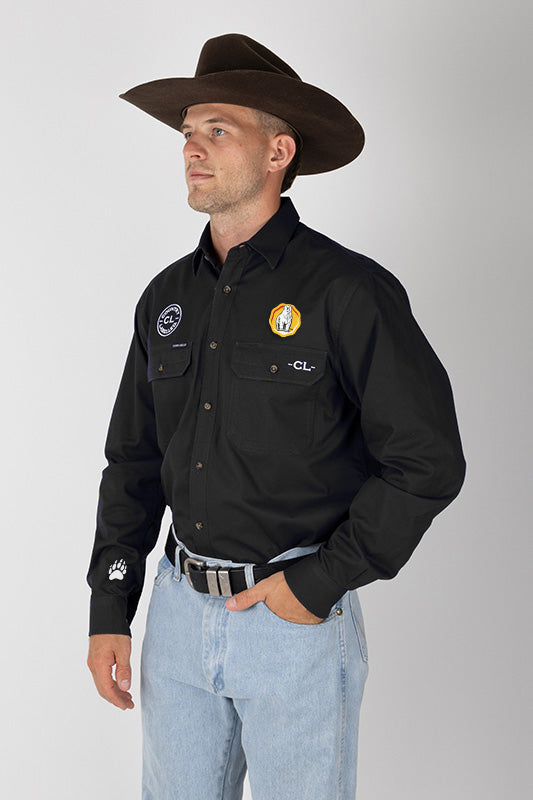 CL x Bundy Rum - Work Shirt Rosette - Black