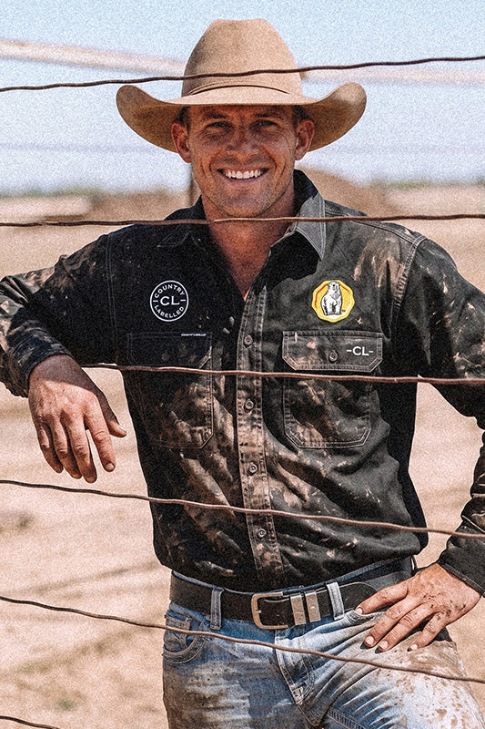 CL x Bundy Rum - Work Shirt Rosette - Black