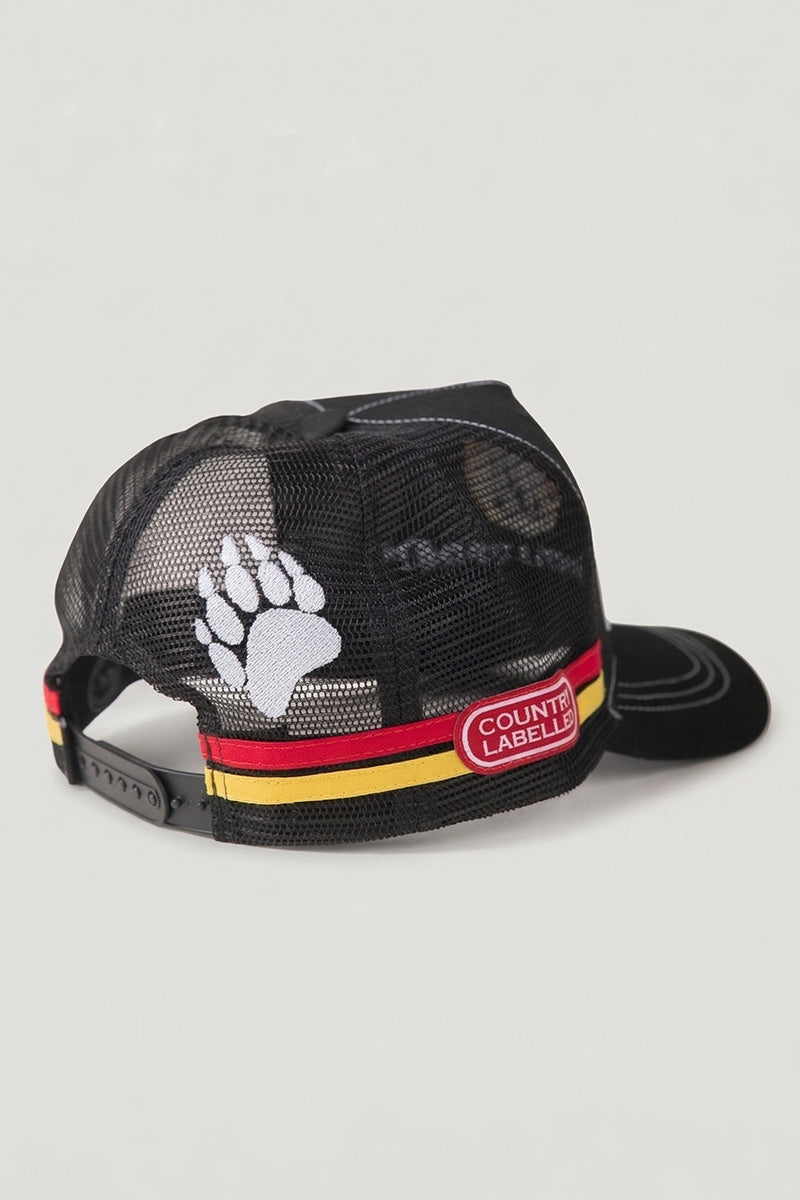 Country Labelled Cap - Bundy Rum Heritage Logo - Black, Yellow & Red