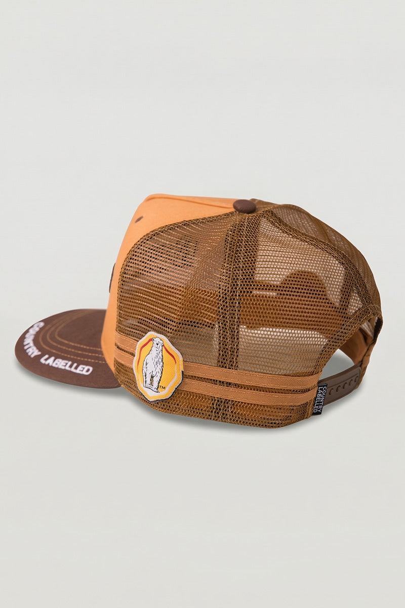 Country Labelled Cap - Bundy Rum Heritage Logo - Tan & Brown New Edition