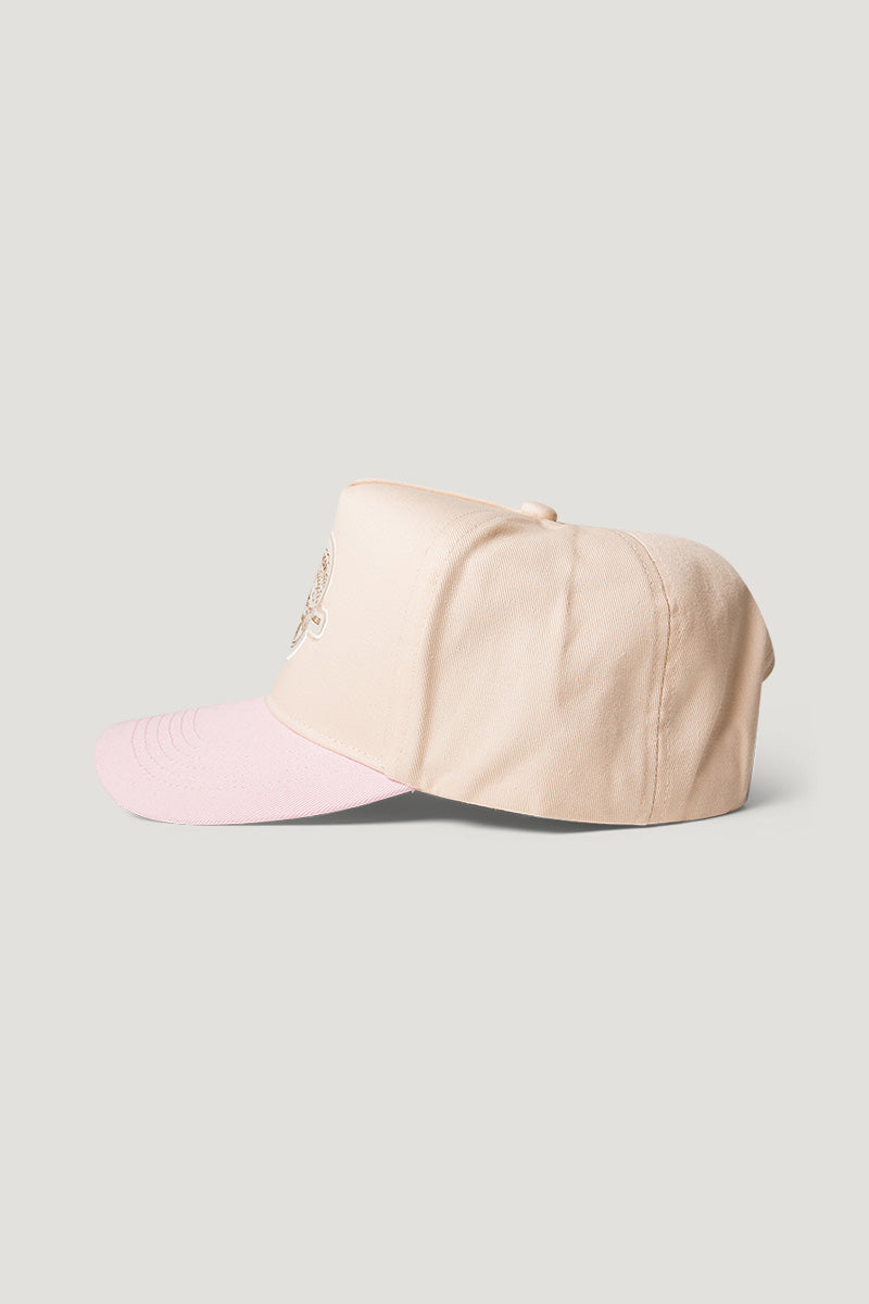 Country Labelled Cap - Pink & White - Acres