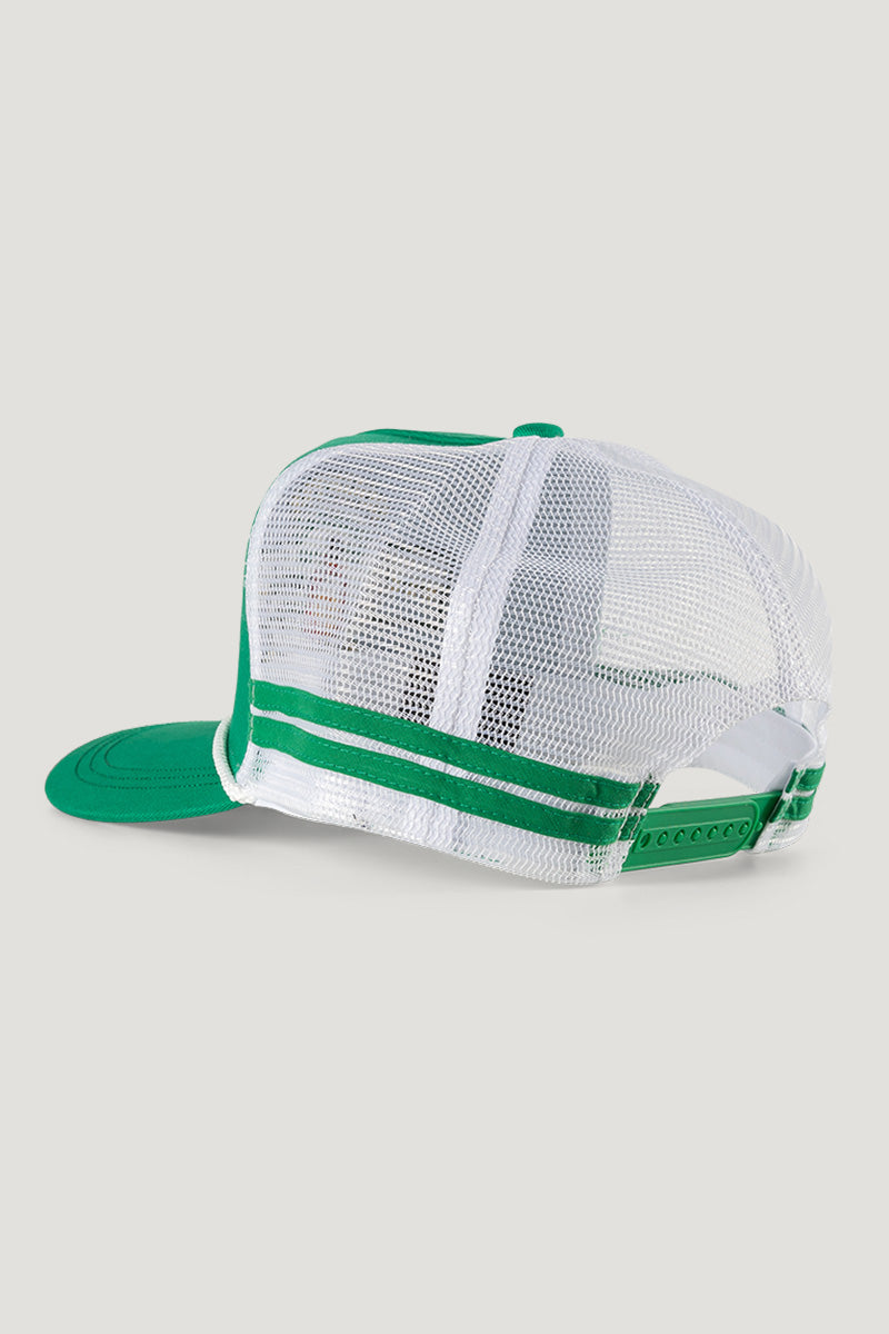 Country Labelled Golf Cap With Magnetic Ball Marker - 19th Hole - Green & White