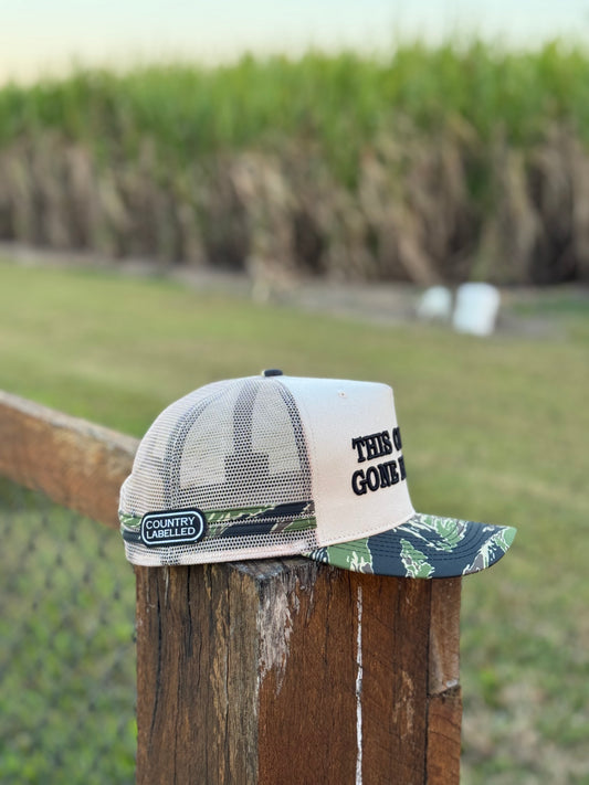 Caps - Camo/Cream This Ole Boy Gone Hunting