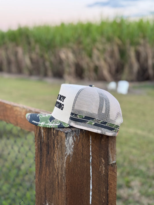 Caps - Camo/Cream This Ole Boy Gone Hunting