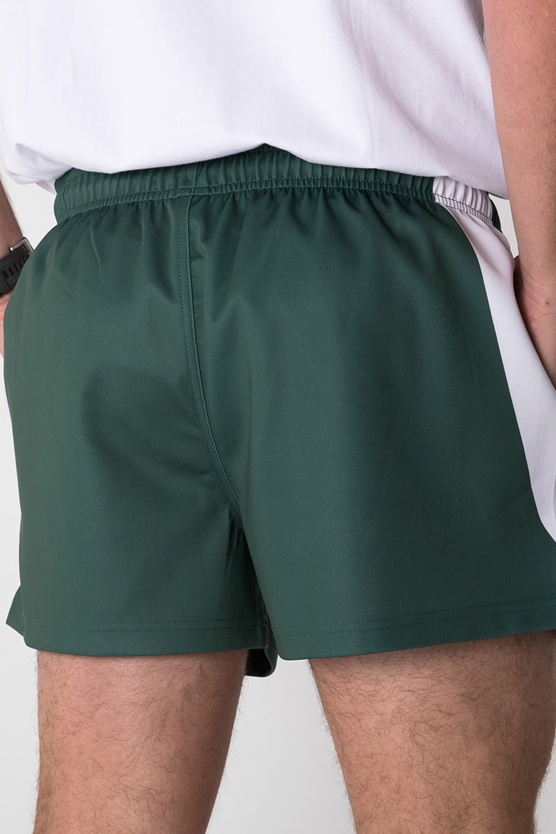 Footy Shorts - Shooting Birdies - Green & White