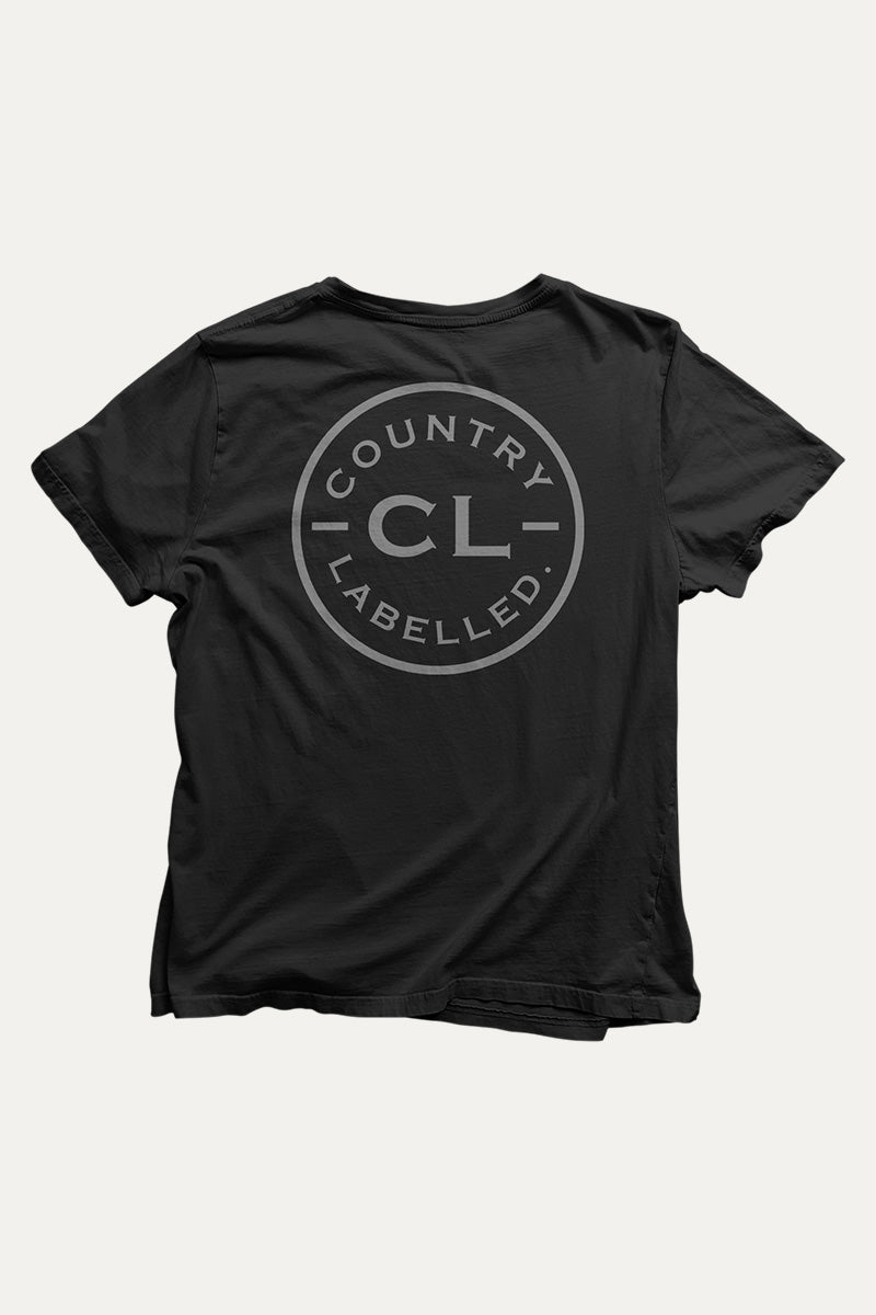 Kids Classic Signature CL T Shirt - Black - Grey Logo