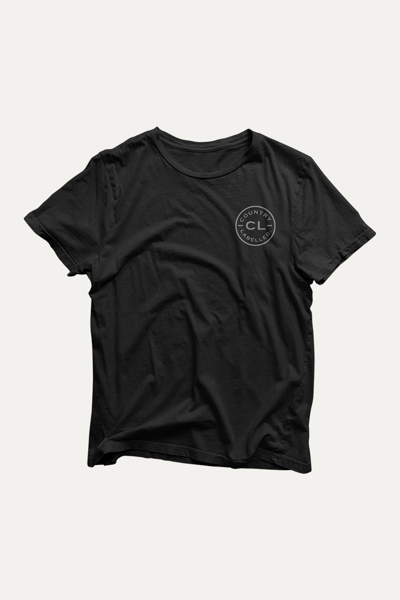 Kids Classic Signature CL T Shirt - Black - Grey Logo