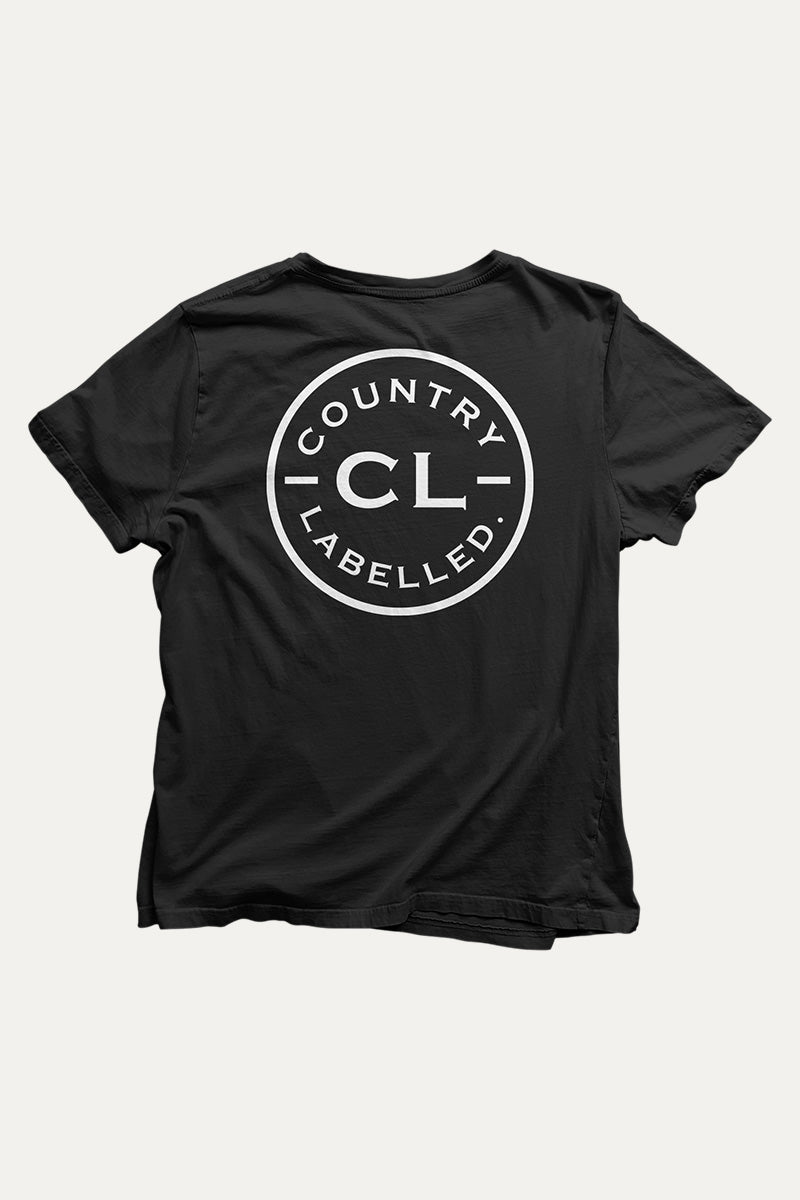 Kids Classic Signature CL T Shirt - Black - White Logo