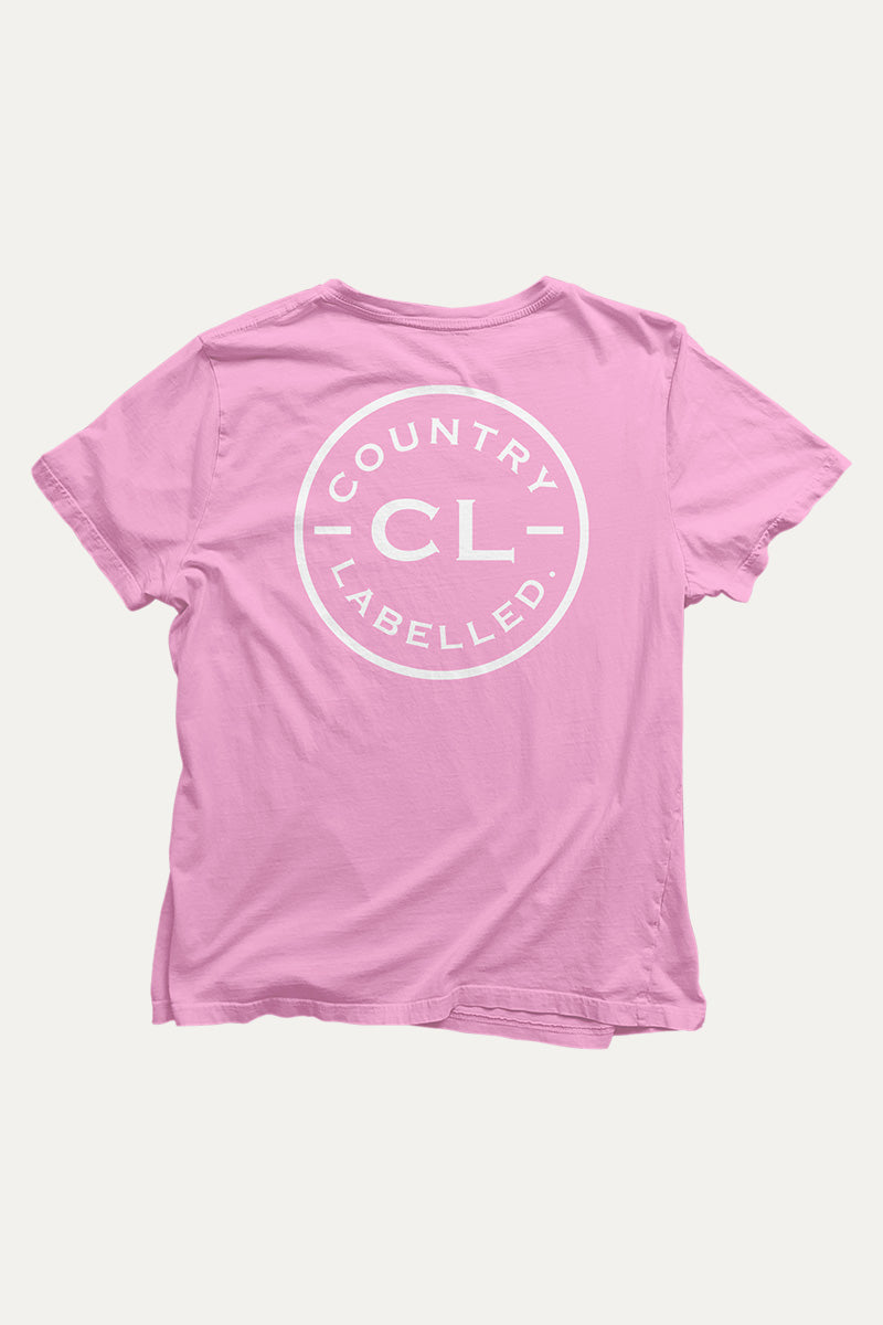 Kids Classic Signature CL T Shirt - Pink - White Logo